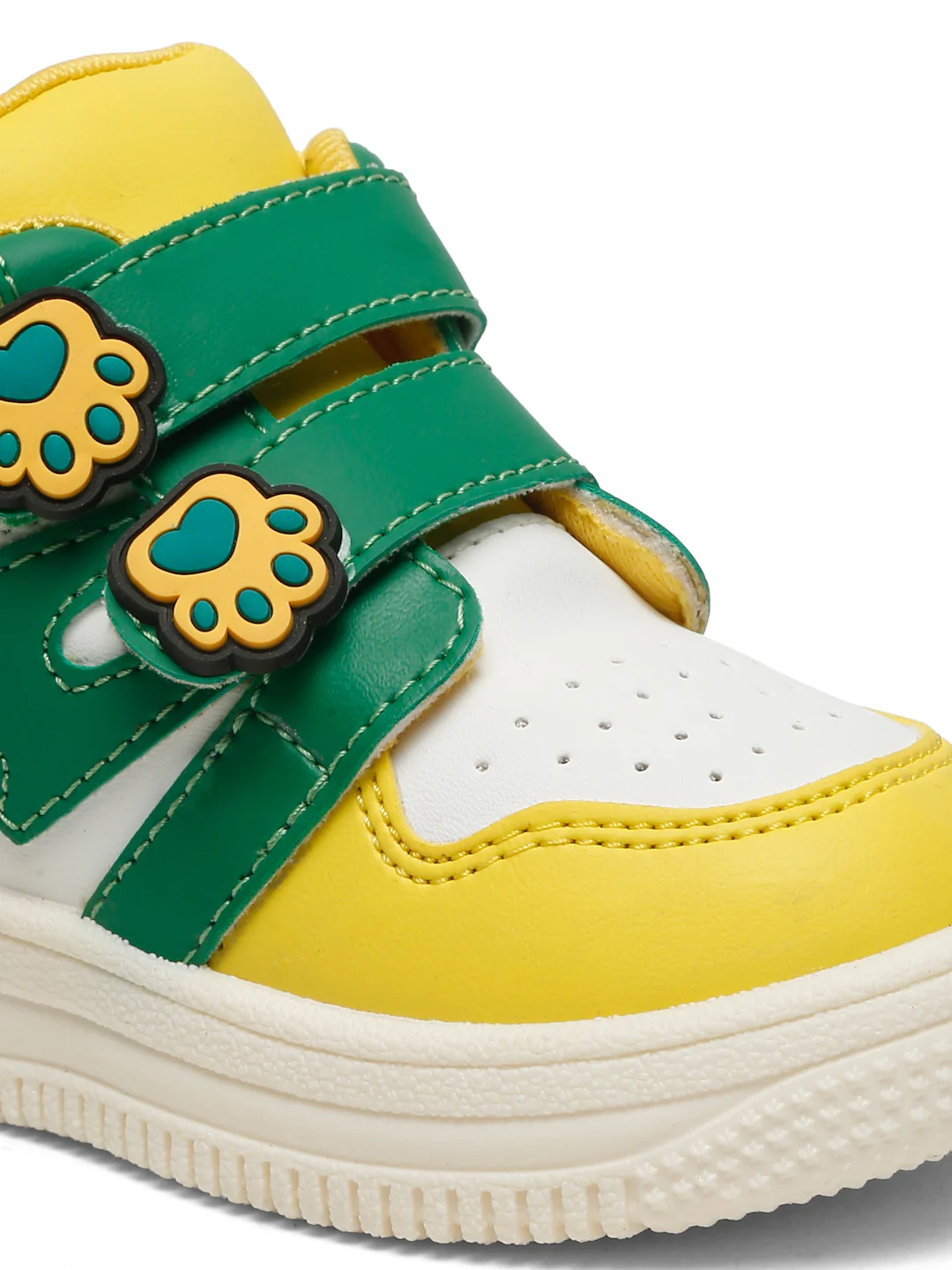 Colorpop Toddlers' High Ankle Sneakers - Yellow & Green (Unisex) - Image 2