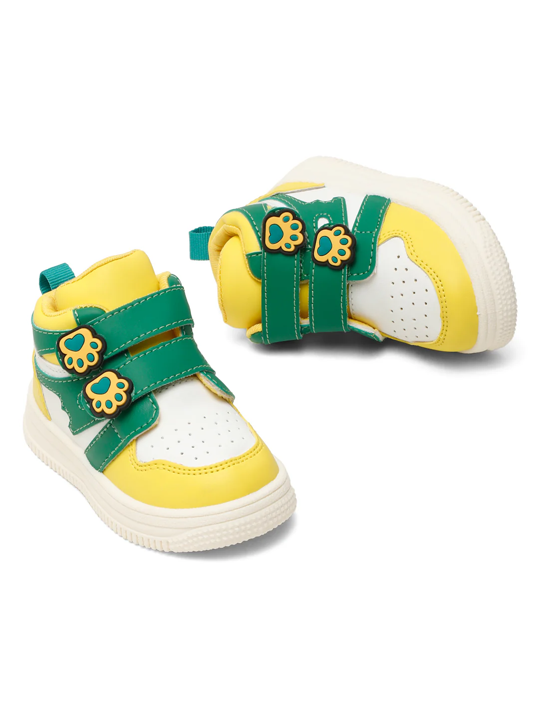 Colorpop Toddlers' High Ankle Sneakers - Yellow & Green (Unisex) - Image 7