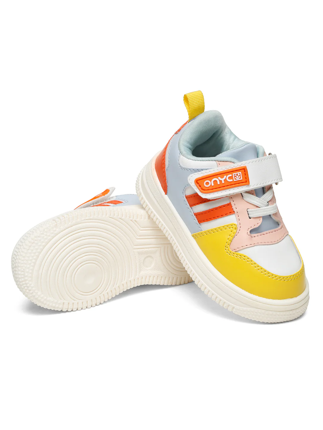 Donut Comfortable & LightWeight Sneakers With Elastic Laces - White (Unisex) - Image 12