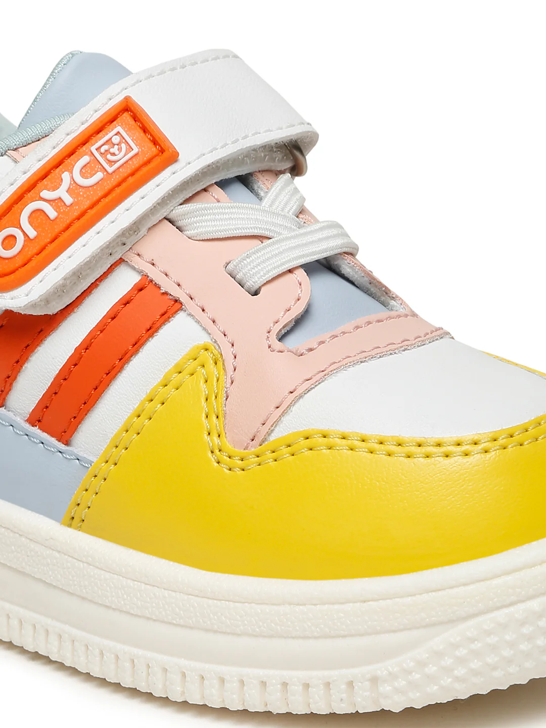 Donut Comfortable & LightWeight Sneakers With Elastic Laces - White (Unisex) - Image 2