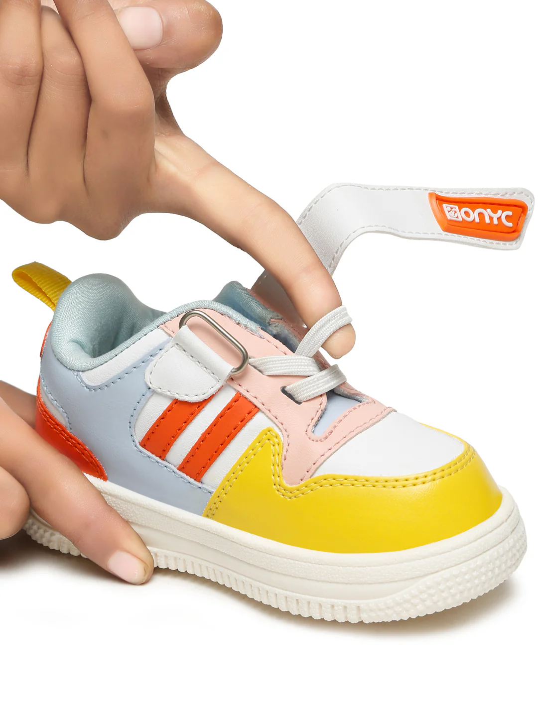 Donut Comfortable & LightWeight Sneakers With Elastic Laces - White (Unisex) - Image 5