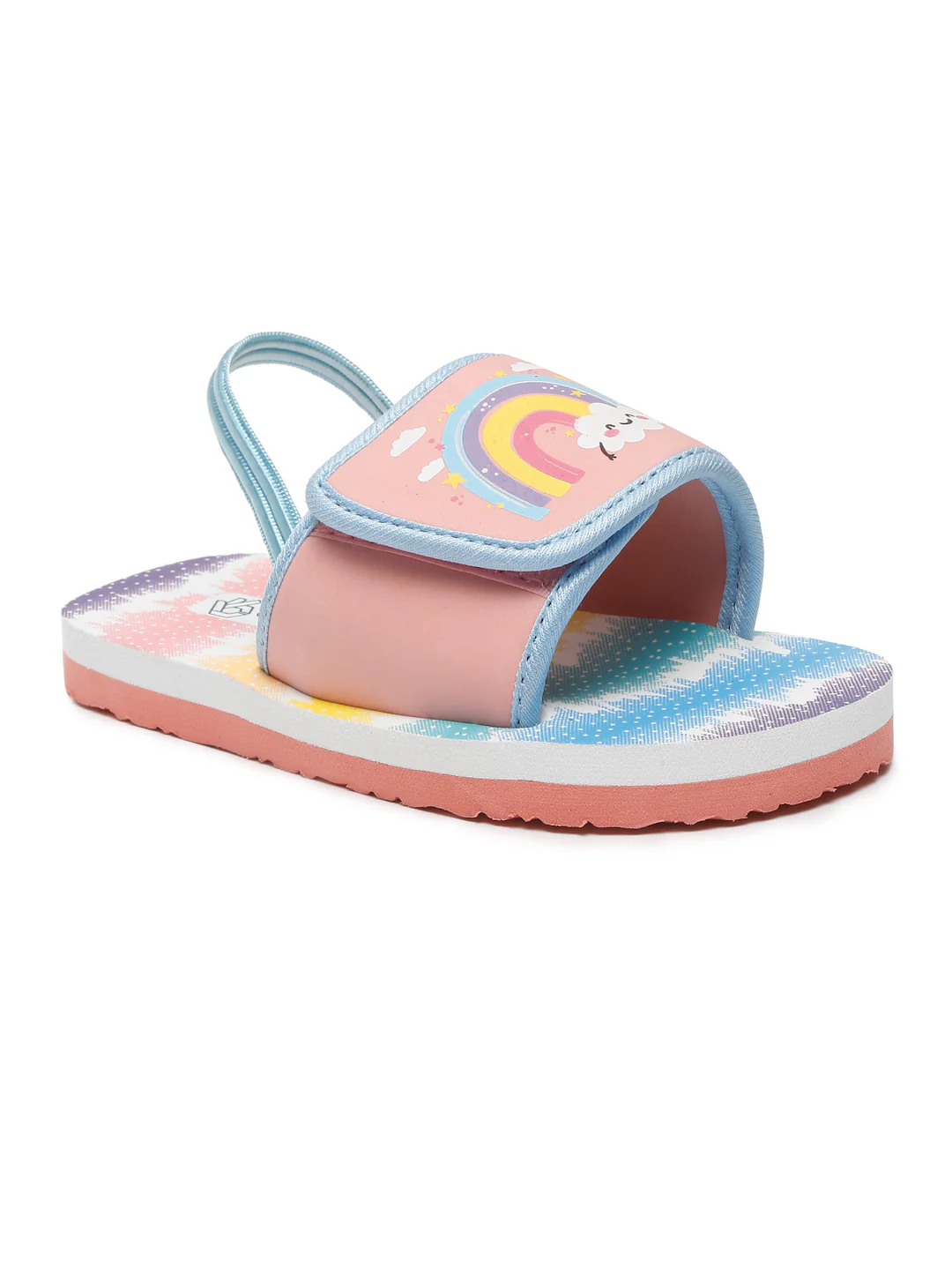 ONYC Rainbow Printed Sliders for Girls | Pink Sliders - Image 3