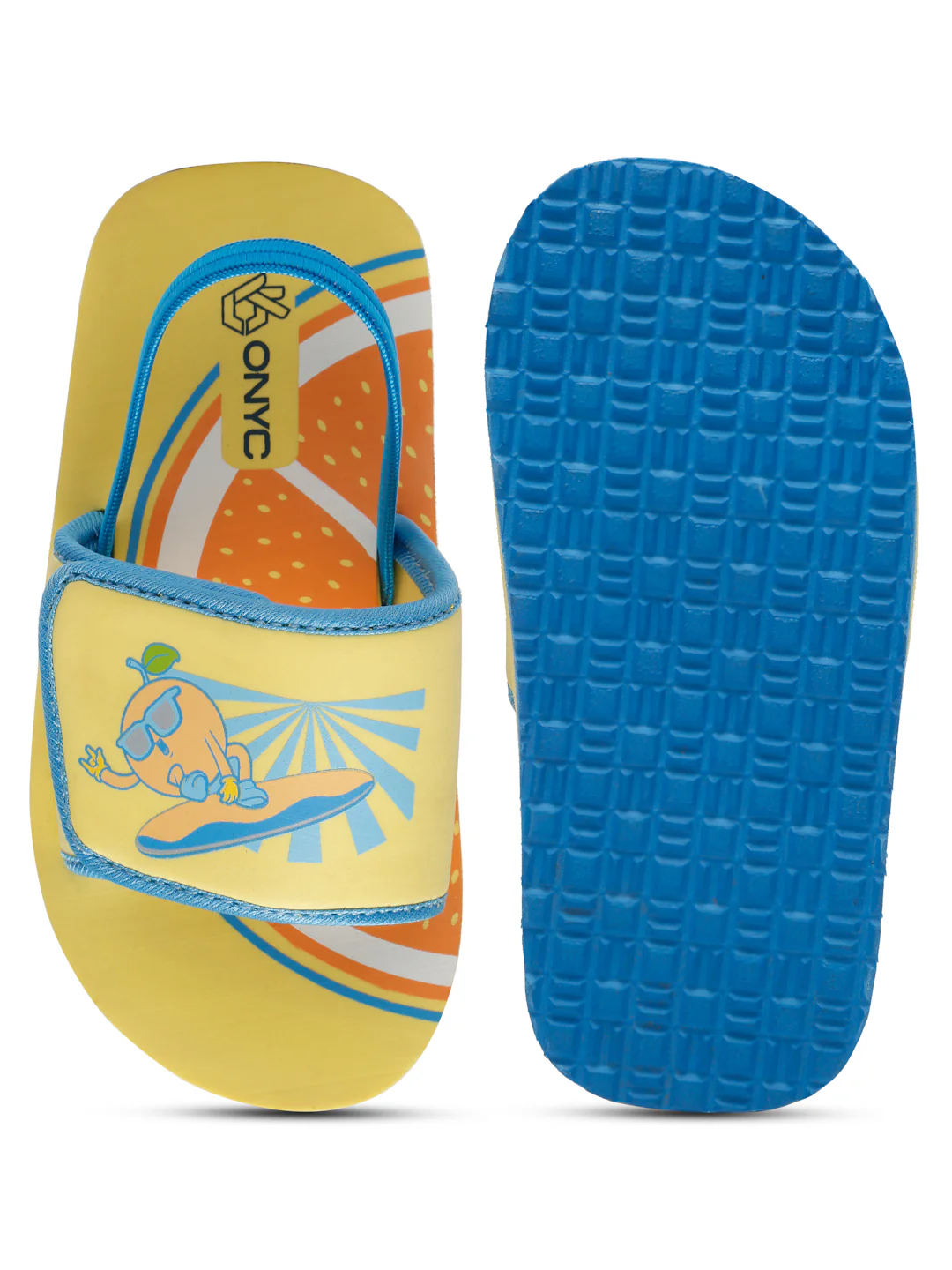 ONYC Surfing Yellow Sliders for Kids (Unisex) - Image 6