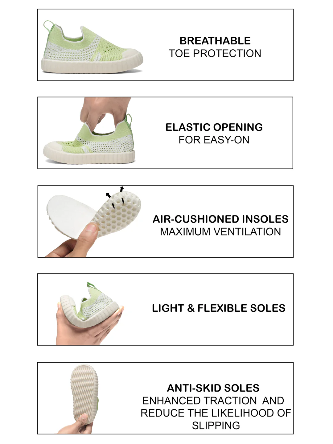 Peppy Toddlers' Breathable Shoes - Light Green (Unisex) - Image 12