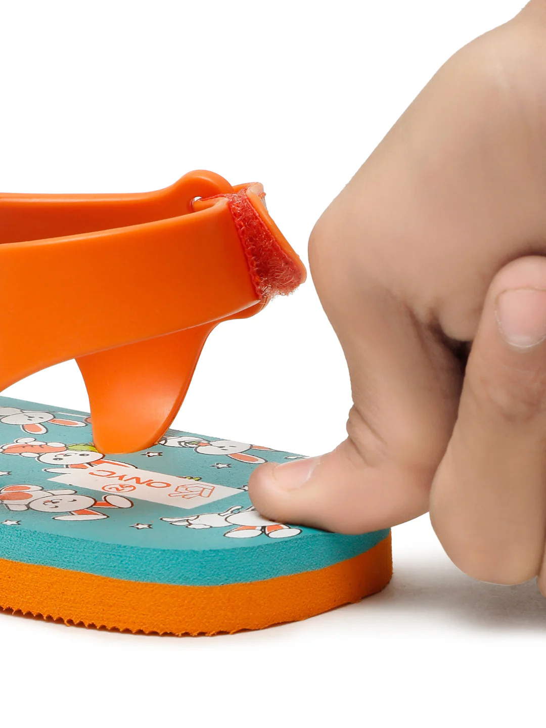 Premium Bunny Jellies Flip-flops for Kids - Orange (Unisex) - Image 6