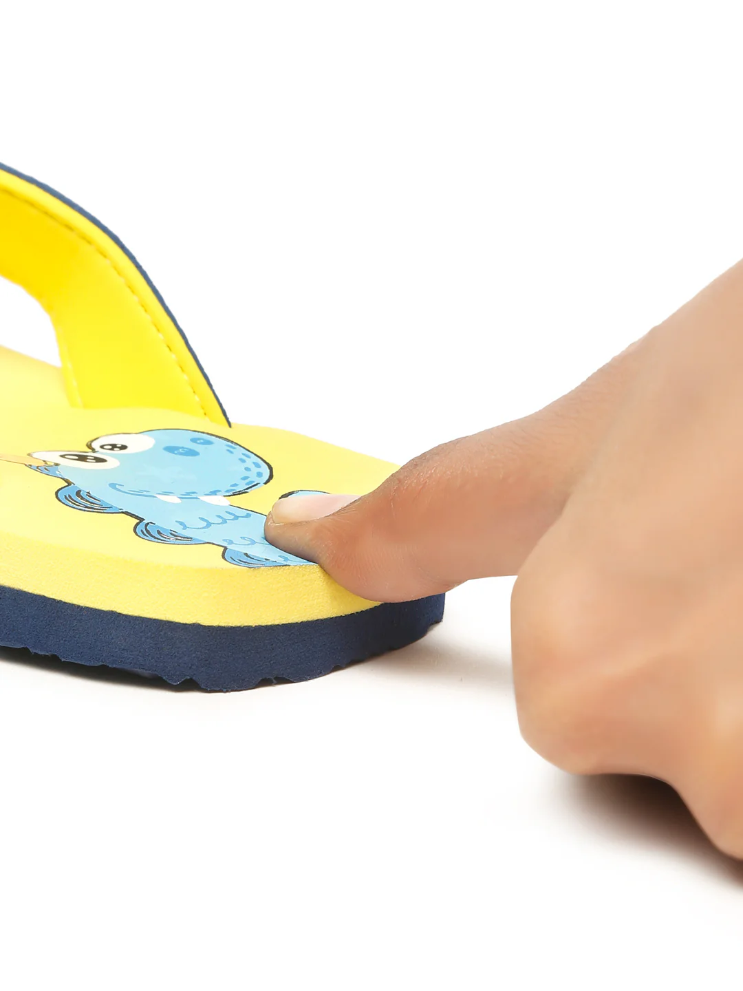 Premium Dino V-Shape Flip-flops - Yellow (Unisex) - Image 8