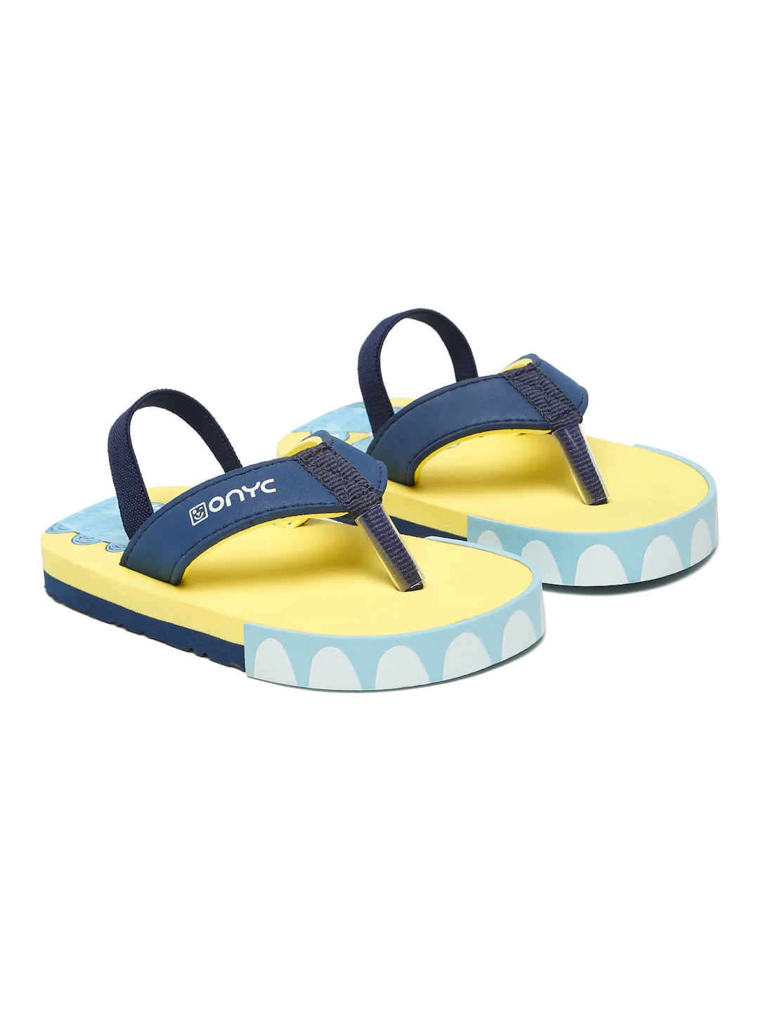 Premium Dino V-Shape Flip-flops With Adjustable BackSupport - Yellow (Unisex) - Image 3