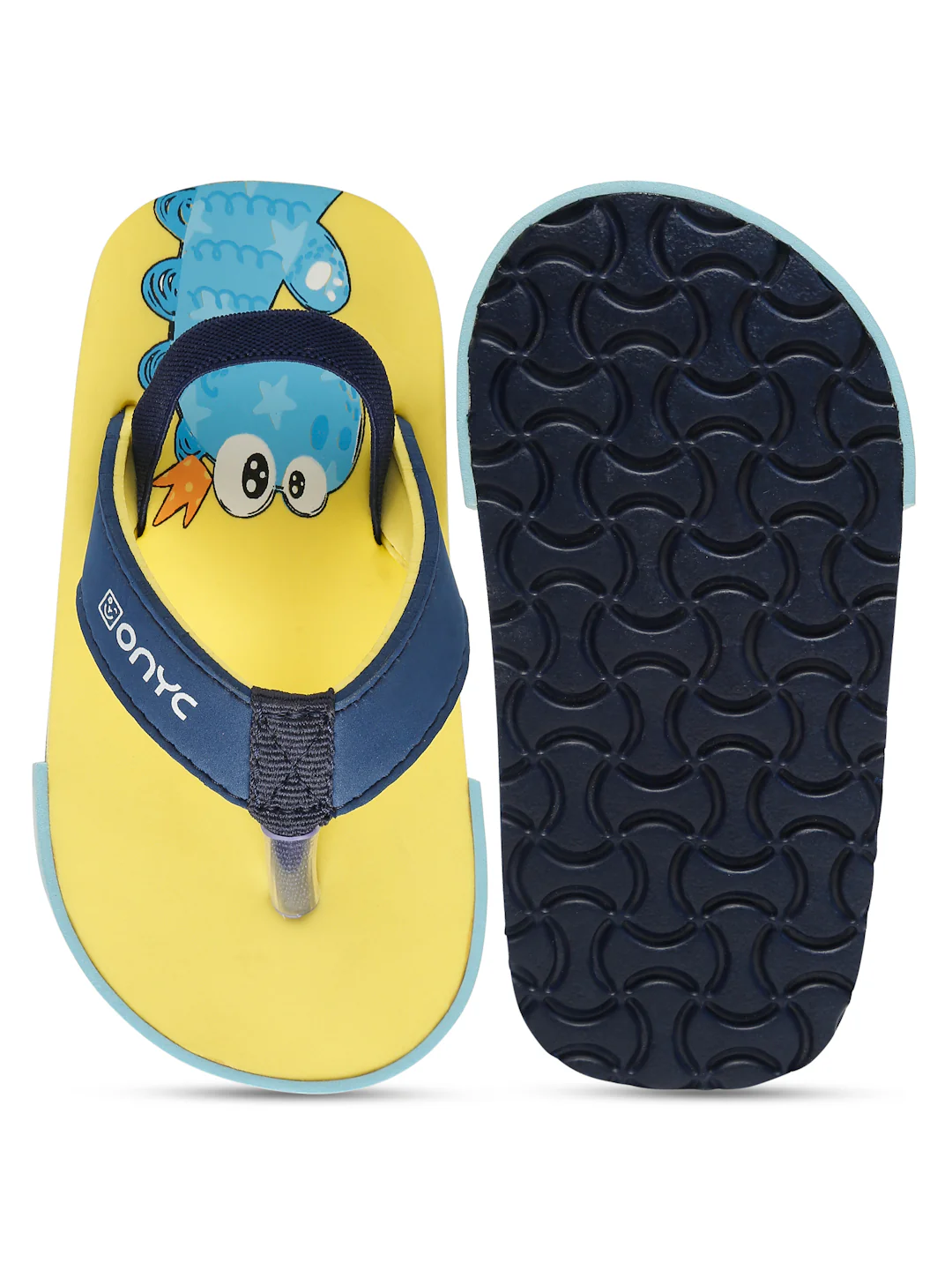 Premium Dino V-Shape Flip-flops With Adjustable BackSupport - Yellow (Unisex) - Image 9