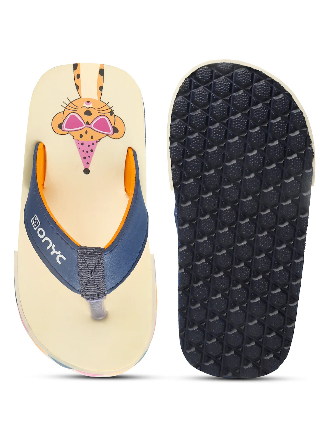 Premium Leo V-Shape Flip-flops - Beige (Unisex) - Image 9