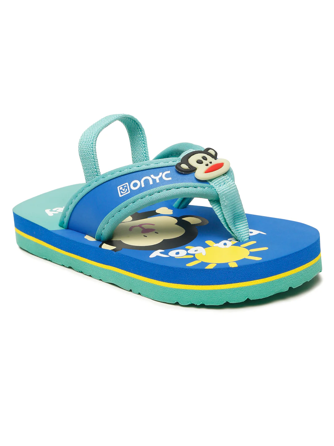 Premium Monkey V-Shape Flipflops With Adjustable BackSupport - Blue (Unisex) - Image 4