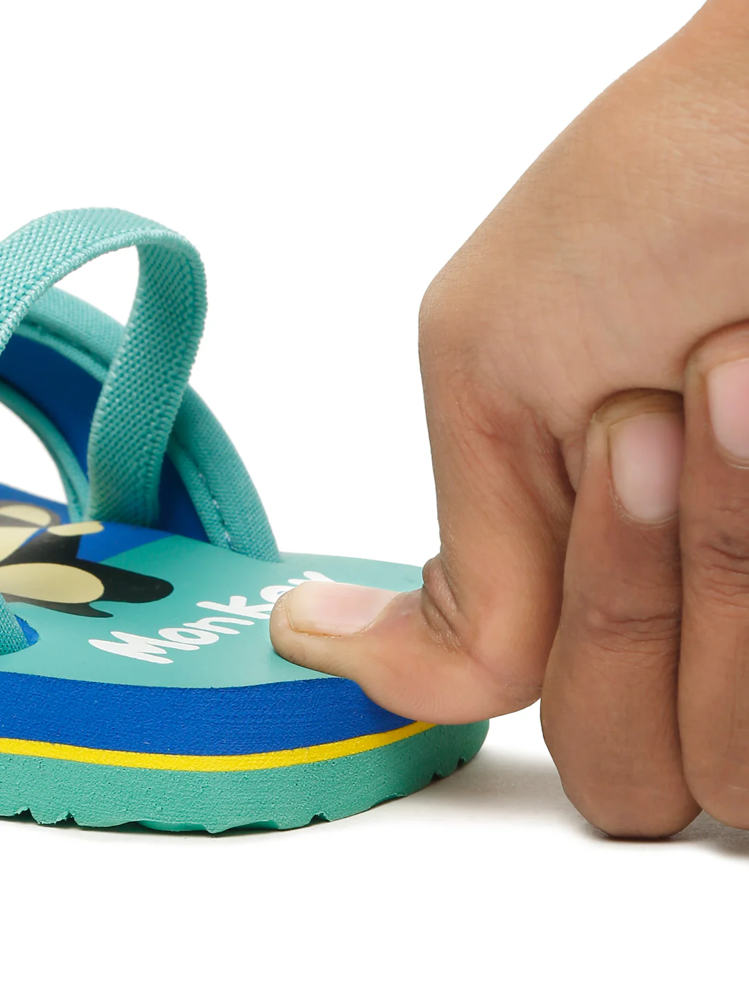 Premium Monkey V-Shape Flipflops With Adjustable BackSupport - Blue (Unisex) - Image 7