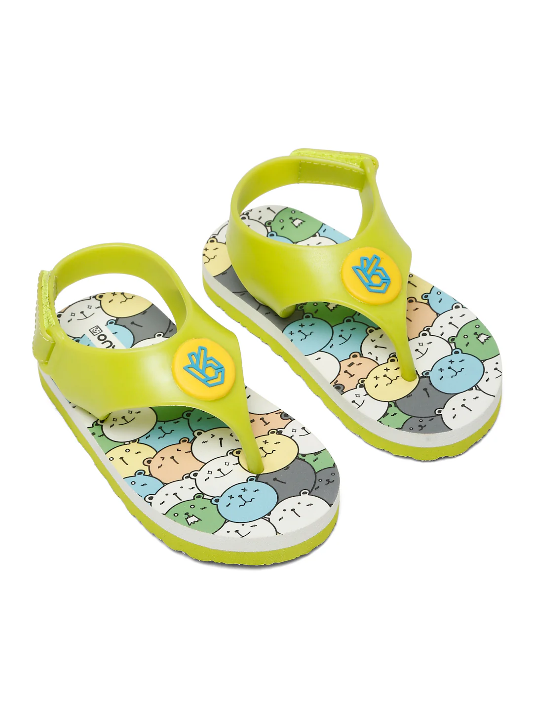 Premium Pumpkin Candy Flip-flops - Lime Green (Boys) - Image 3