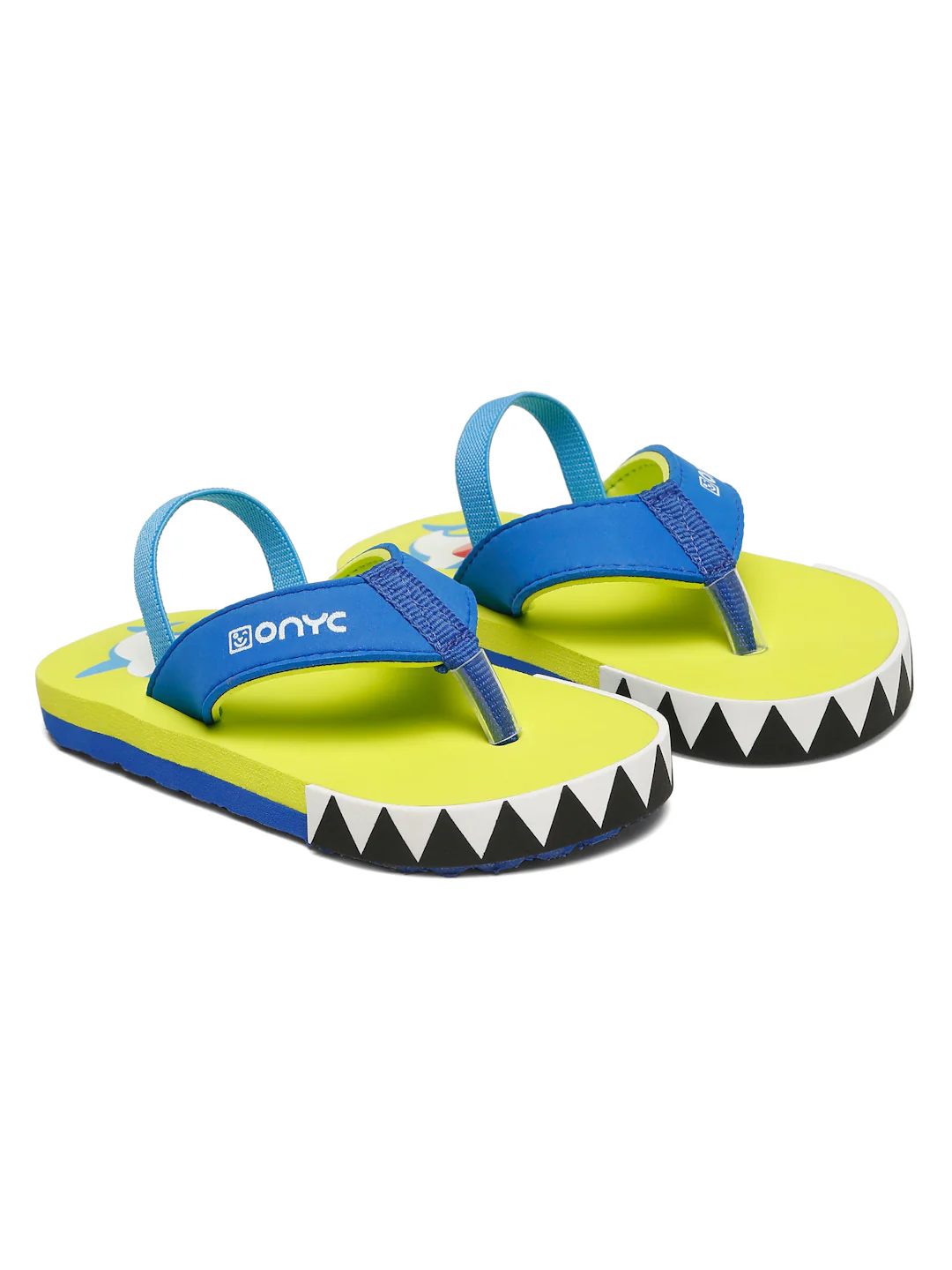 Premium Shark Flip-flops With Adjustable BackSupport - Neon Green (Unisex) - Image 3