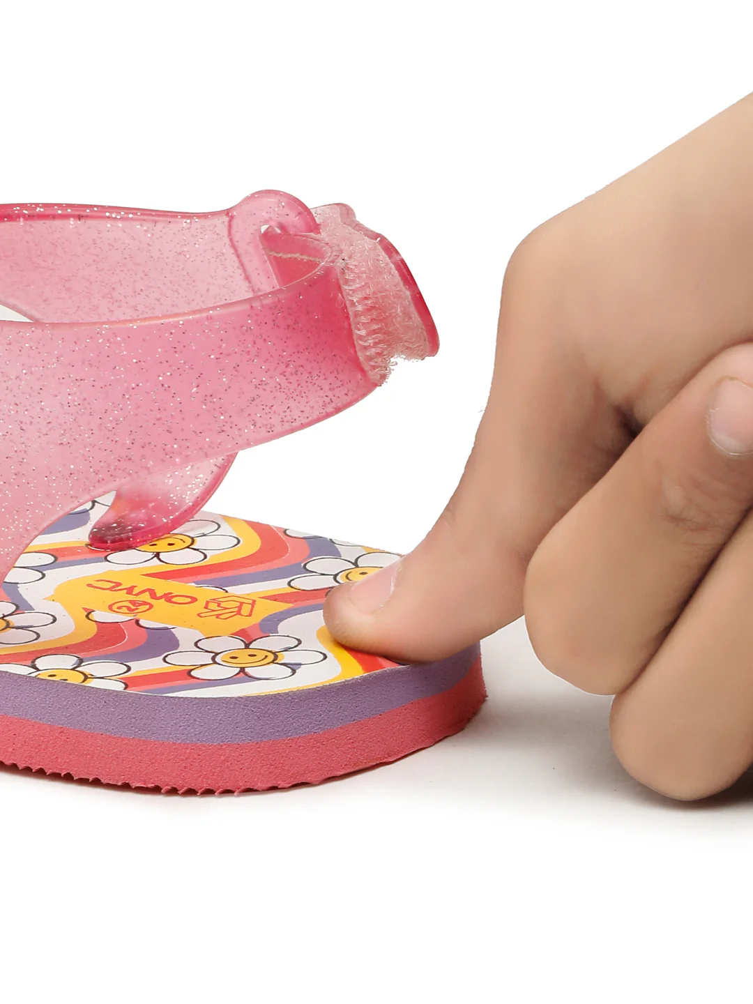 Premium Waves Jellies Flip-flops With Glitter- Pink (Girls) - Image 6